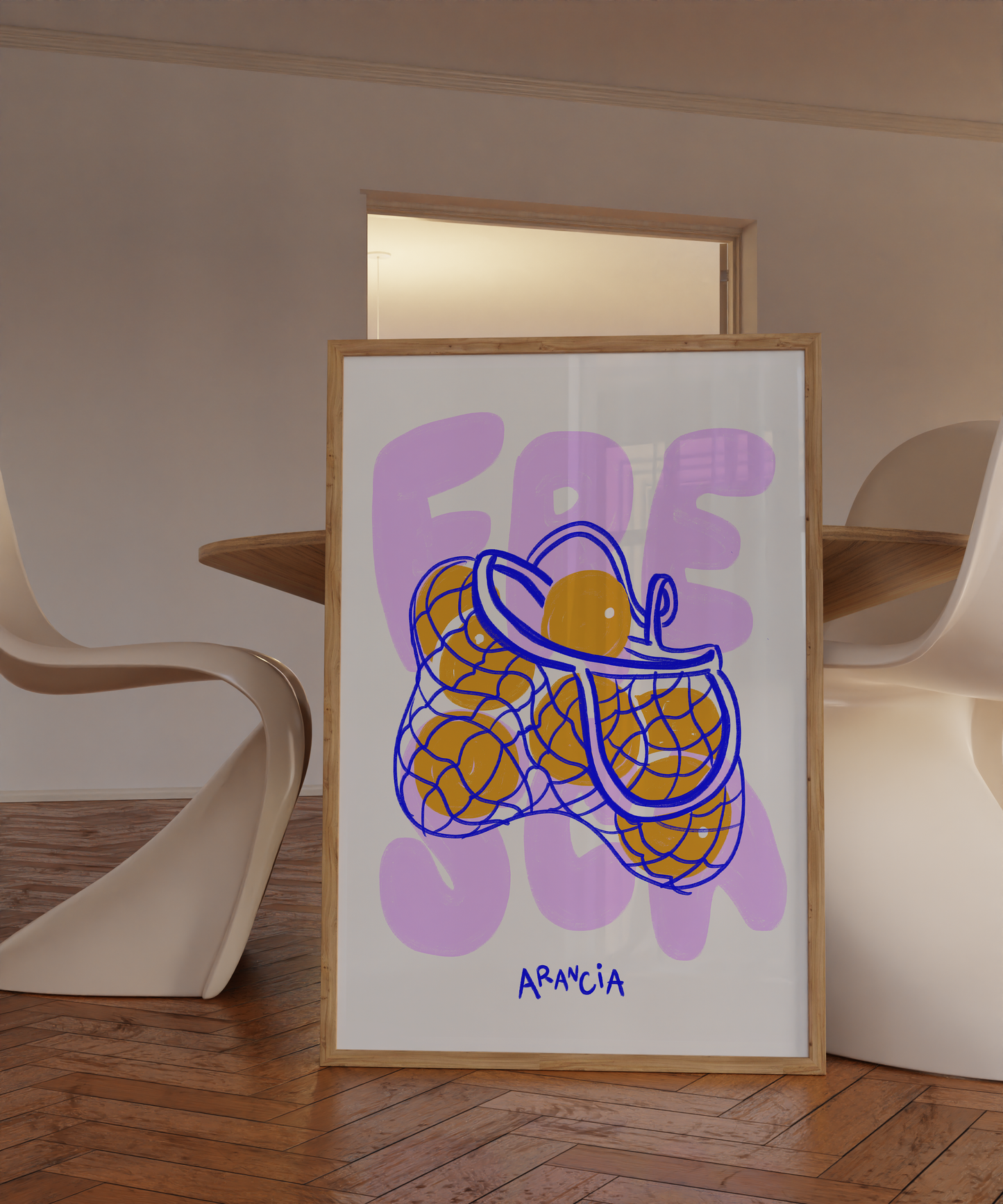 Oranges Modern Abstract Art Print Fine Art Print Abstract Fresca Wall Art Decor