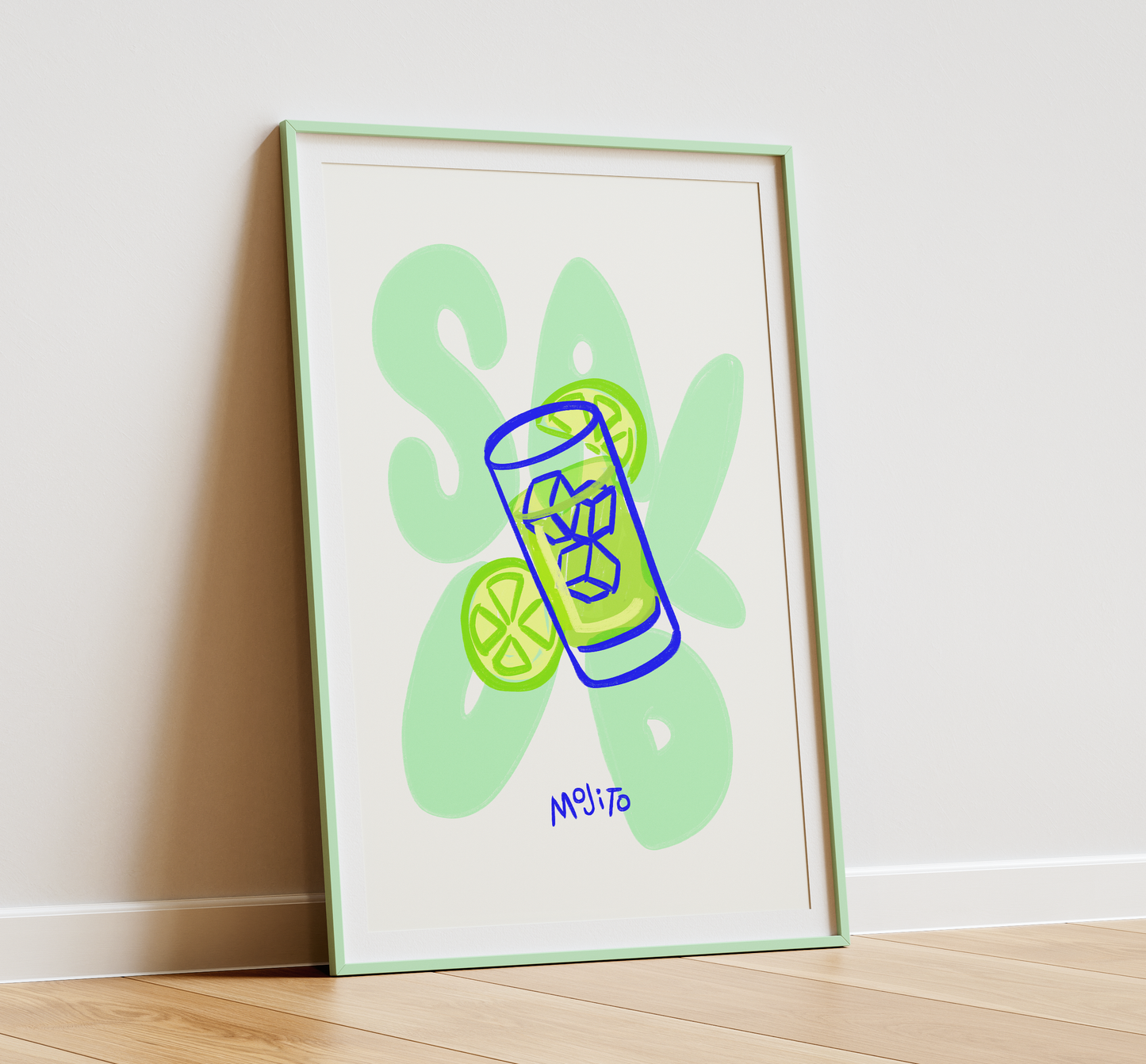 Mojito Art Print Fine Art Print Abstract Cocktail Wall Art Decor