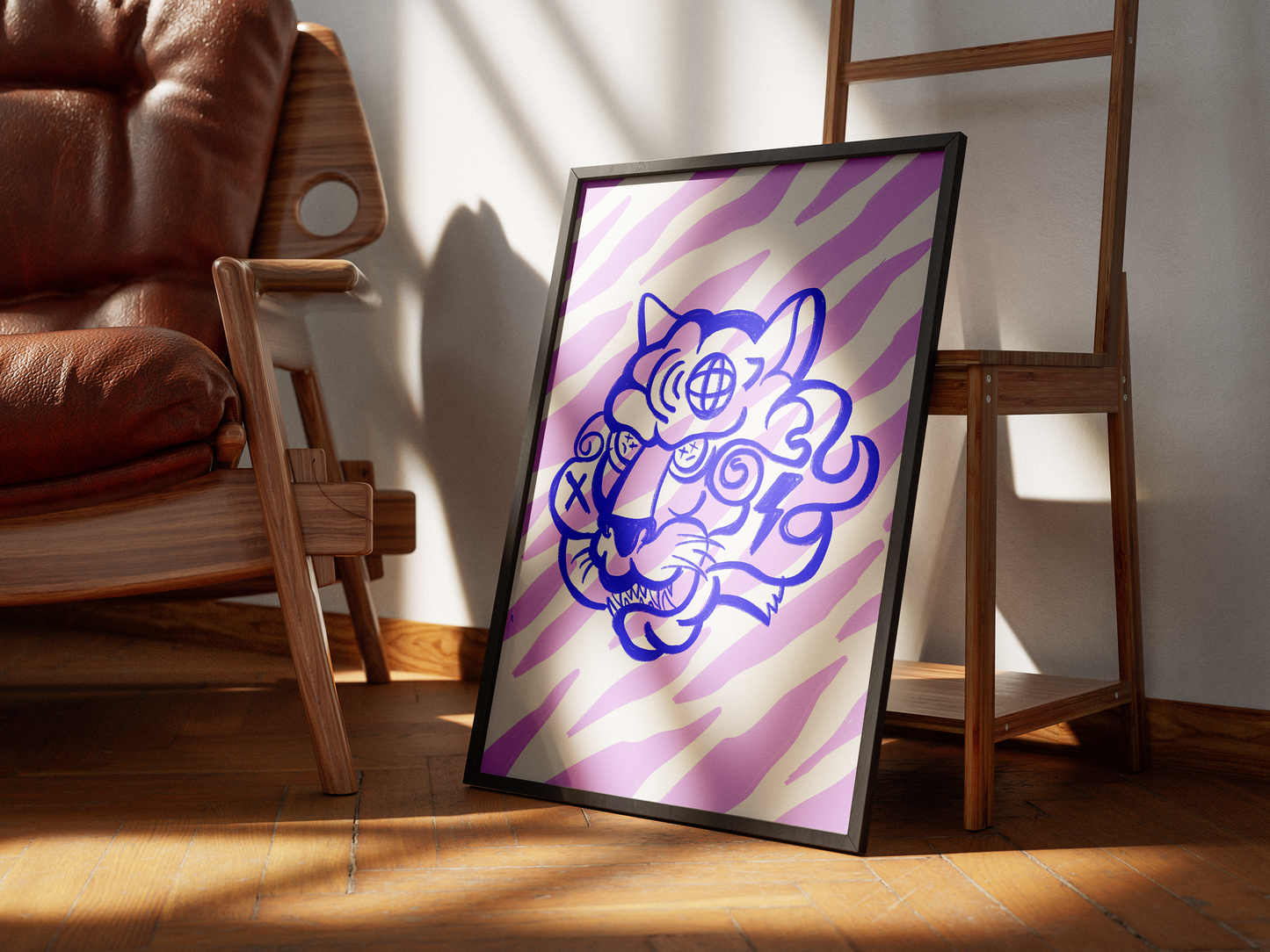 Tiger Modern Abstract Art Print Fine Art Print Abstract Cocktail Wall Art Decor